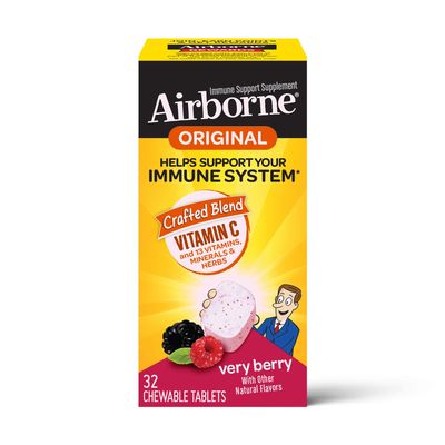 Airborne Original with Vitamin C, Chewable Tablets Berry 32 ea