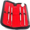 AA PRO Dentists Tools KIT Bundle with Dental Mirror, Tartar Remover, Dental Pick, Scraper and CASE A+ Quality view 1