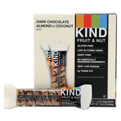 Kind KINDFNAC12 Fruit and Nut Bar, 1.4 oz, Almond, Coconut