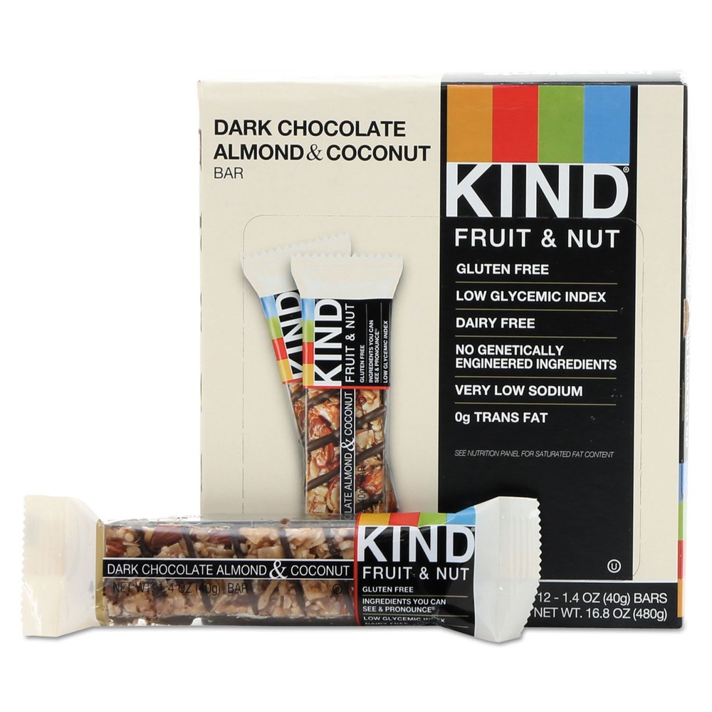 Kind KINDFNAC12 Fruit and Nut Bar, 1.4 oz, Almond, Coconut