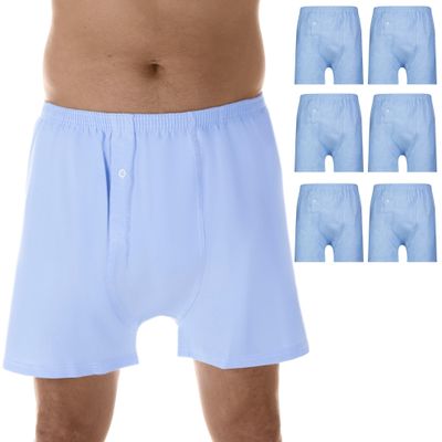 Wearever Incontinence Underwear for Men - Reusable & Washable Men's Bladder Control 2-in-1 Boxers with Regular Absorbency - Leak Proof Underwear 150 ml (Pack of 6) (Oxford) (L) (Waist 38-40)