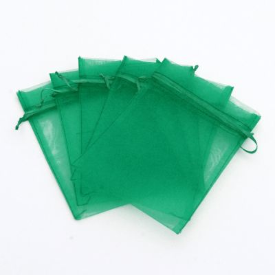 100 pcs 4x6" (10x15cm) Organza Bags Wedding Favor Bags Party Gift Bags Candy Bag Jewelry Pouch Drawstring Bag (Green - FB021)