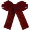 Holiday Trims Velvet Bow 10" Indoor/Outdoor Use Burgundy view 2