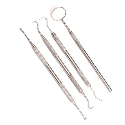 AA PRO Dentist Hygiene KIT-4 PC Tools for DEEP Teeth Cleaning-Plaque Remover, Tooth Scraper, Dental Mirror & SCALERS A+ Quality
