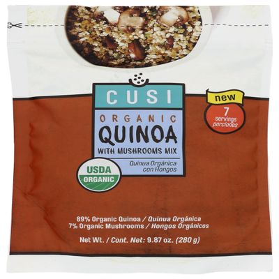Andean Risotto Quinoa with Mushrooms and spices , by CusiWorld usa , No Gluten , Organic, Whole Grain, Vegan