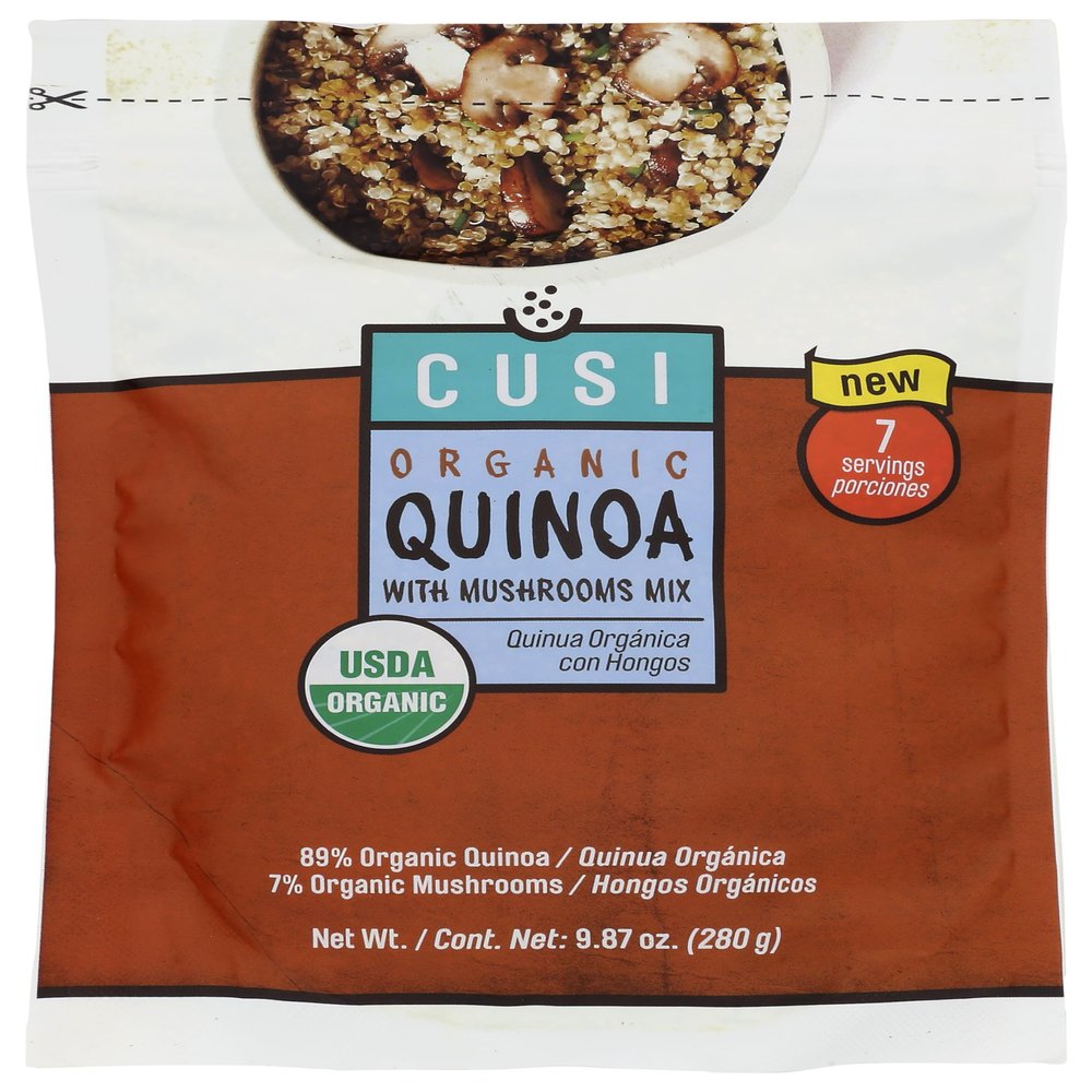 Andean Risotto Quinoa with Mushrooms and spices , by CusiWorld usa , No Gluten , Organic, Whole Grain, Vegan