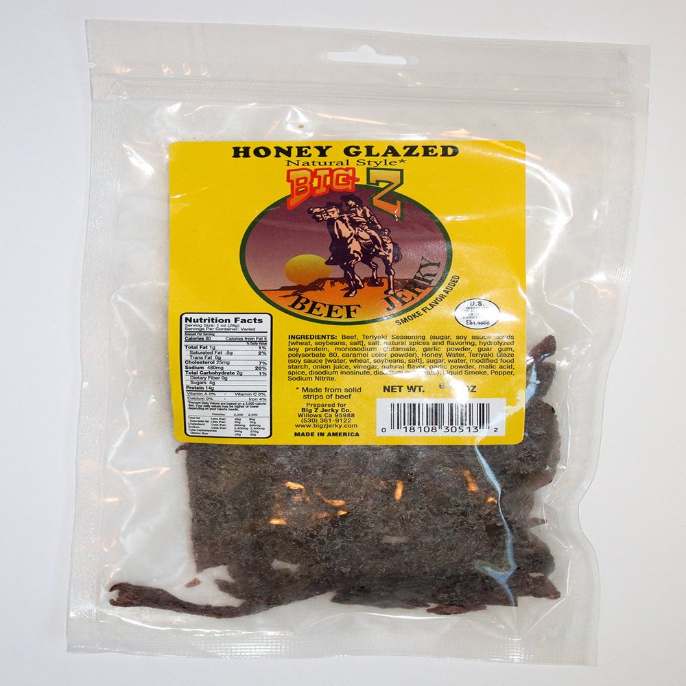 Big Z Jerky Honey Glazed Beef Jerky