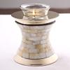 MEMORIALS 4U Mother of Pearl Tealight Urn - Keepsake Urn for Ashes - Small Size Candle Urn- NOT Intended for Full Cremation Ash Quantity view 4