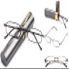 2 Packs "Pocket" Readers Ultra Compact Spring Temple Reading Glasses w/Portable Pocket Clip Aluminum Case Gunmetal +1.50 view 2