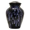 Navy Blue with White CrystalsUrn- Cremation Urn or Keepsake for Ashes - Hand Made Pottery (29 Cubic Inches) view 1