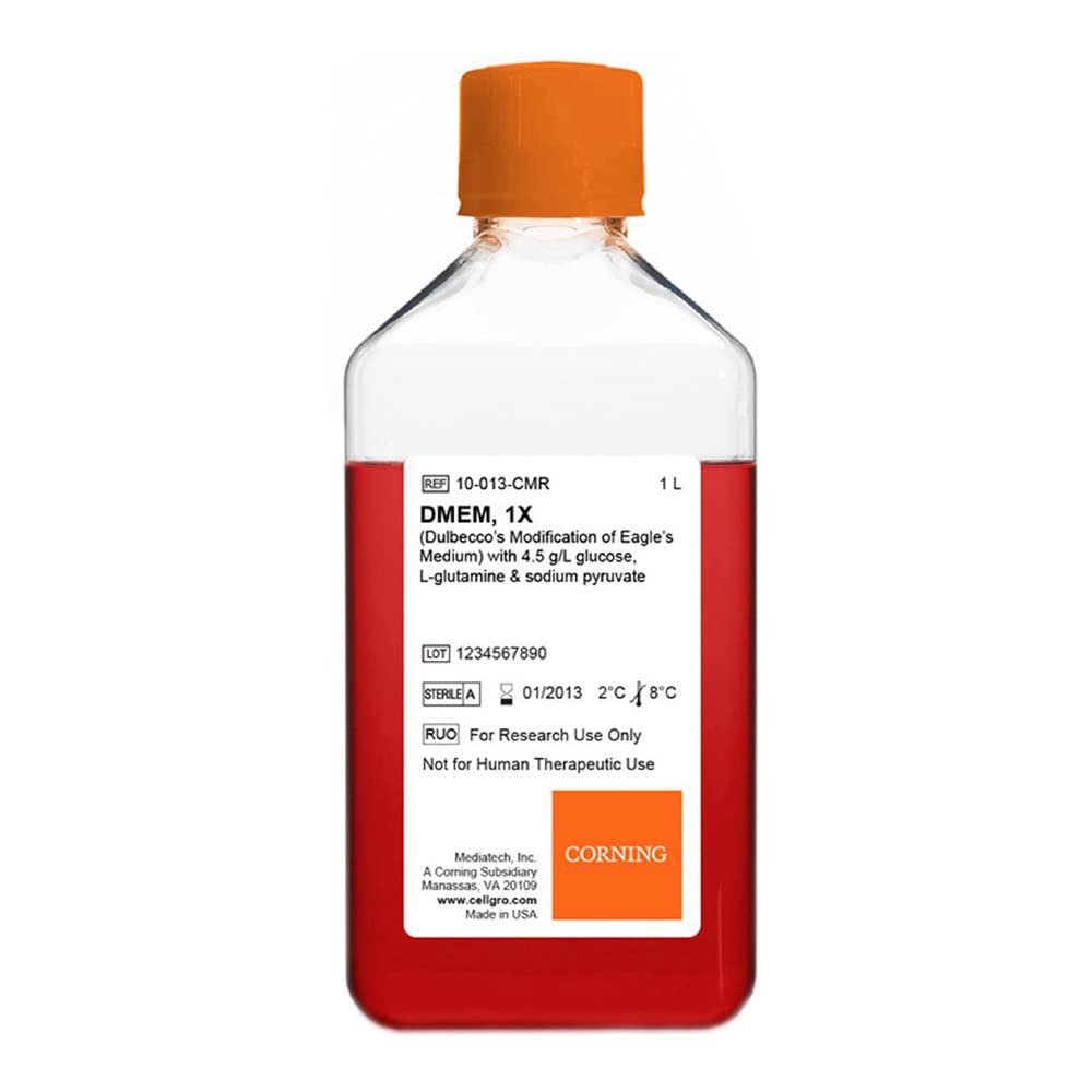 Mediatech 10-013-LX Dulbecco's Modification of Eagle's Medium, Powder, 4.5 g/L Glucose, L-glutamine, and Sodium Pyruvate