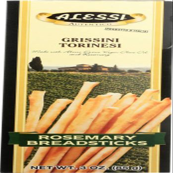 Vigo Alessi Rosemary Breadsticks Boxes 3 OZ (Pack of 3) by Alessi