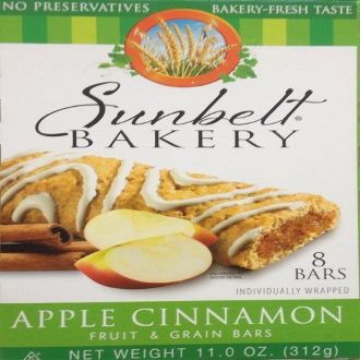 Sunbelt Bakery's APPLE CINNAMON Fruit & Grain Bars 8-Count (8 Boxes) by Sunbelt Bakery