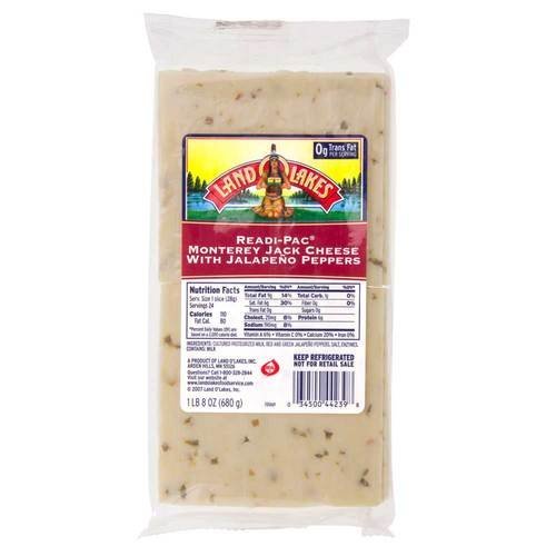 Land O Lakes Readi-Pac Monterey Jack Cheese, 1.5 Pound -- 8 per case.