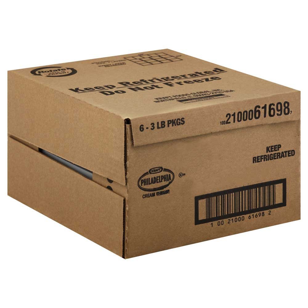 Kraft Philadelphia Cream Cheese Loaf, 3 Pound - 6 per case.