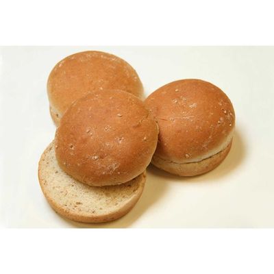 Rotellas Wheat Small Hamburger Bun, 3.75 inch Diameter - 12 per pack -- 5 packs per case.