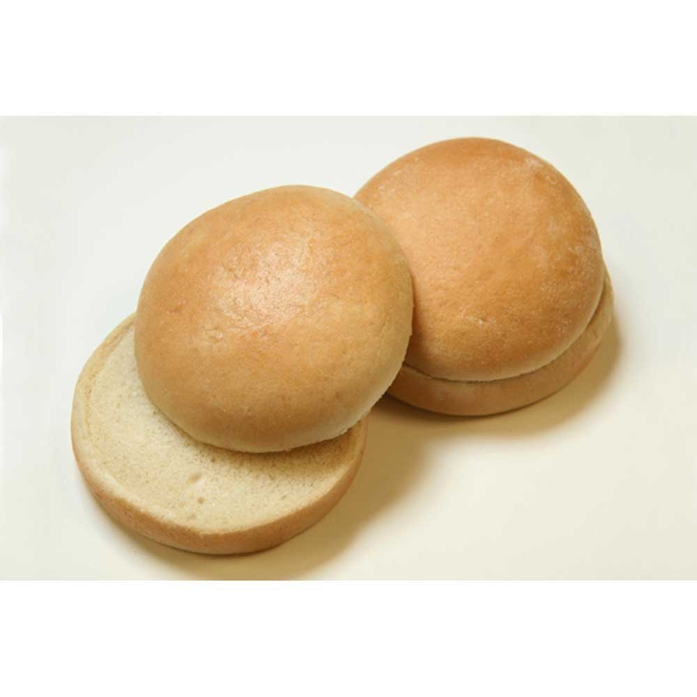Rotellas White Small Hamburger Bun, 2 inch Height - 12 per pack -- 5 packs per case.