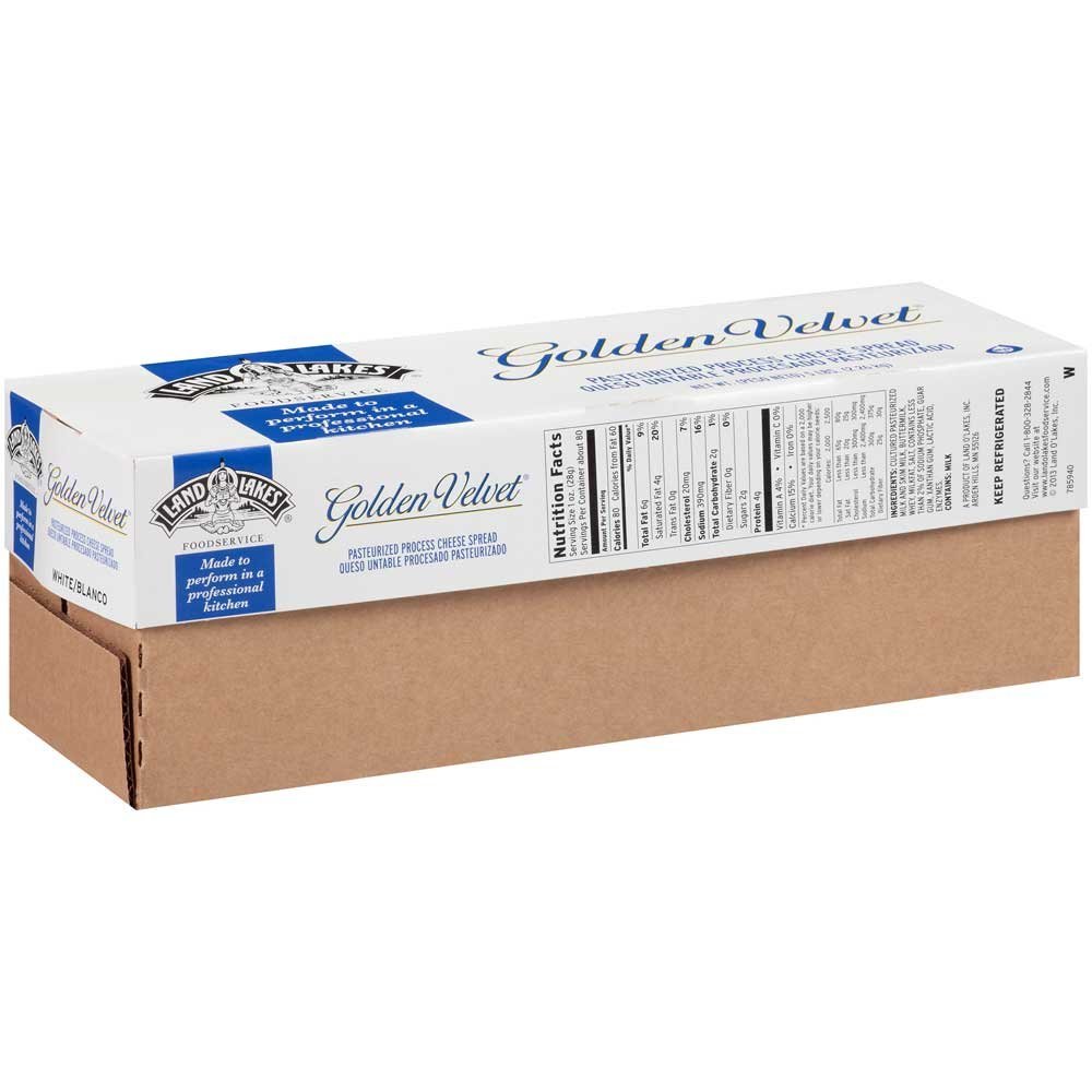 Land O Lakes Golden Velvet White Cheese - Spread, 5 Pound -- 6 per case.