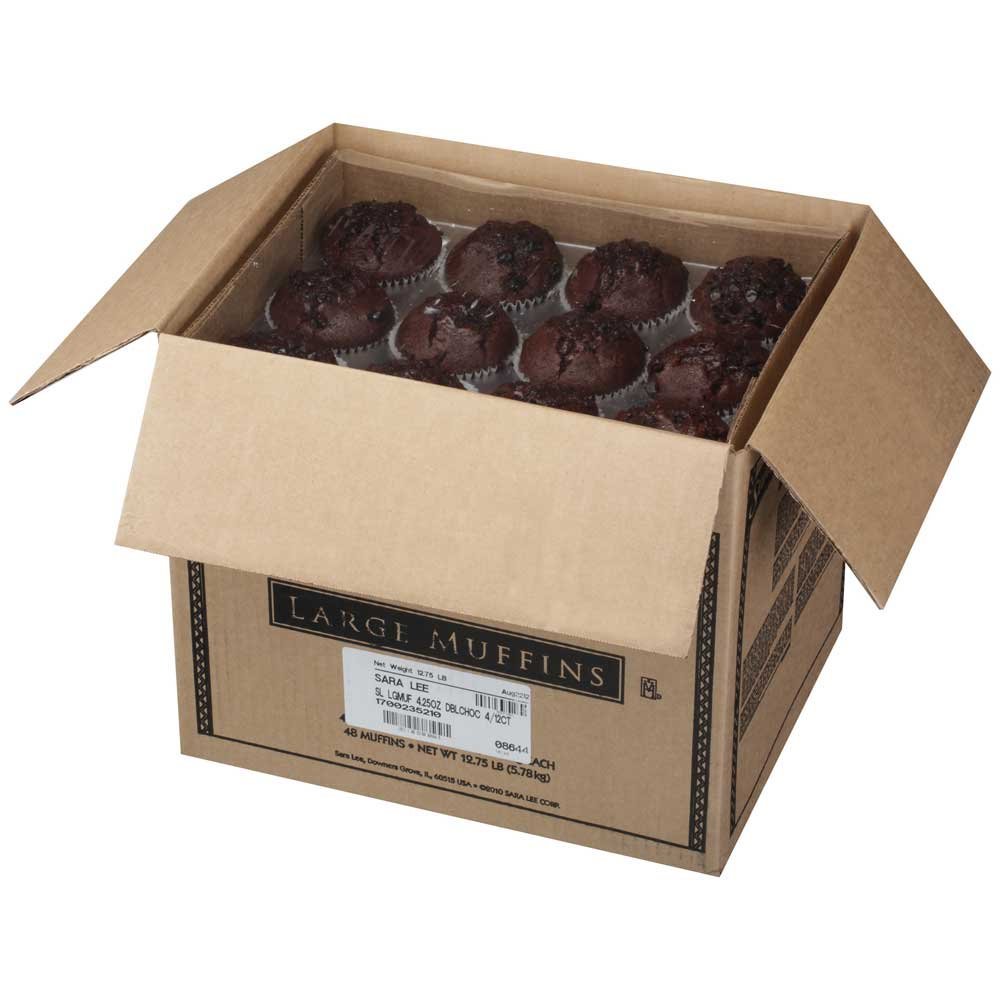 Chef Pierre Large Double Chocolate Chunk Muffin, 4.75 Ounce -- 48 per case.