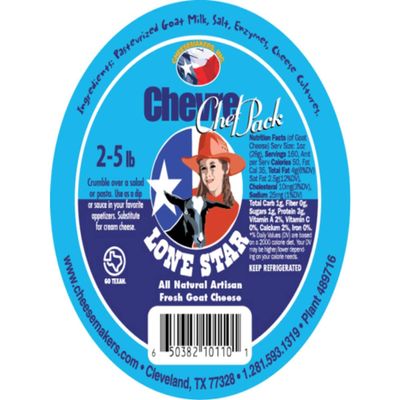Cheesemakers Lone Star Chevre Cheese, 5 Pound -- 2 per case.