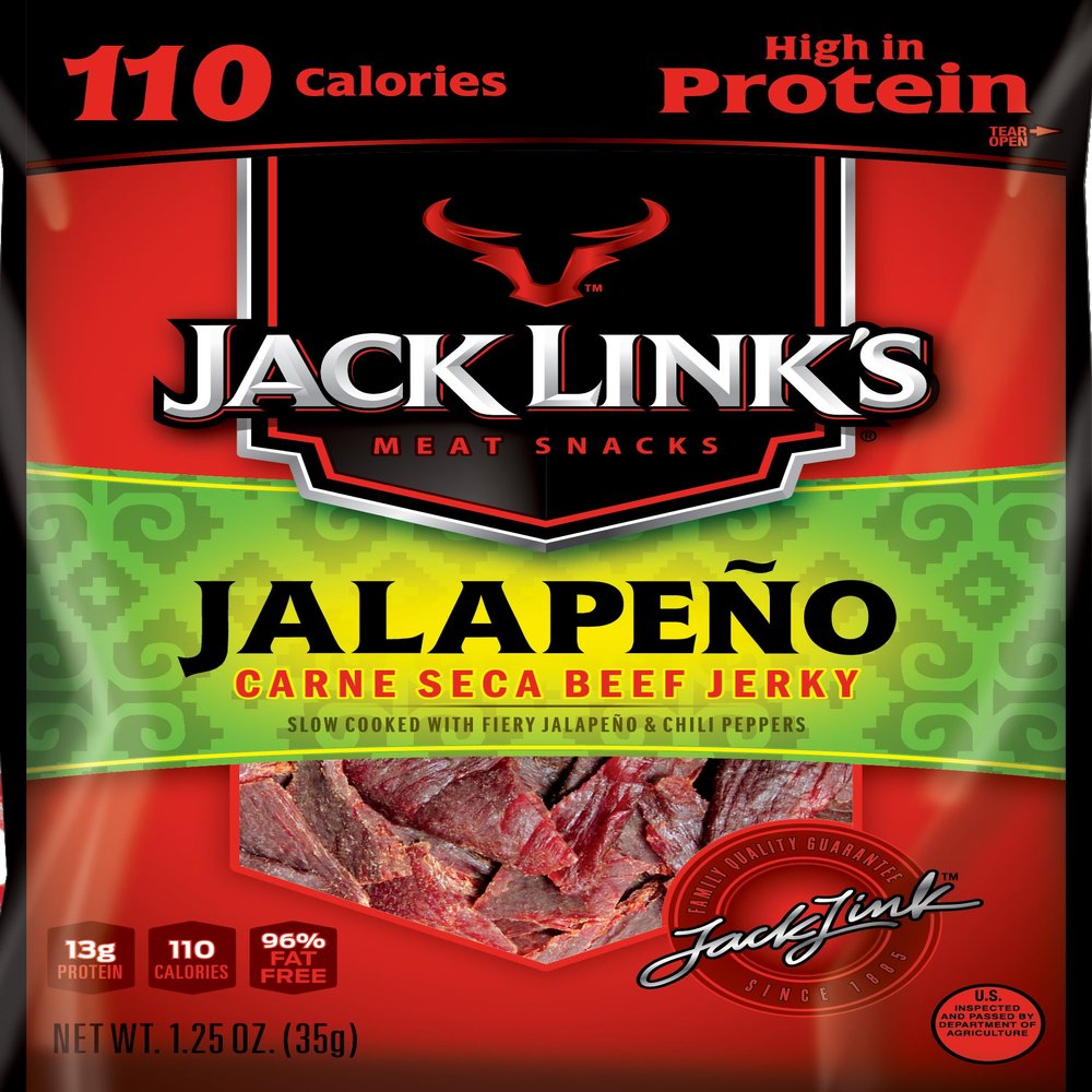 Jack Link's Beef Jerky, Jalapeno Carne Seca, 1.25 Ounce (Pack of 10)