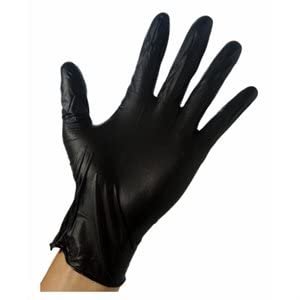 Grease Monkey 10-Count Large Men's Black Nitrile Gloves