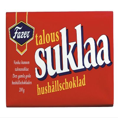 10 Bars x 200g of Fazer Taloussuklaa - Original - Finnish - Baking - Dark Chocolate