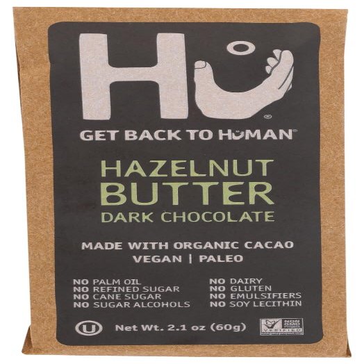 HU KITCHEN CHOCOLATE BARS 2.1 OZ Hazelnut Butter Dark Chocolate pack of 6