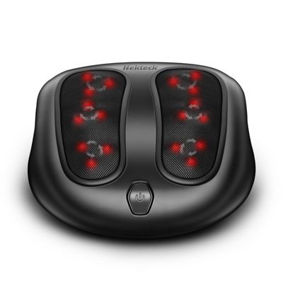 Nekteck Foot Massager with Heat, Shiatsu Heated Electric Kneading Foot Massager Machine for Neuropathy, Plantar Fasciitis, Feet Massage for Pain Relief, Circulation, Valentines Gifts for Man Woman Her