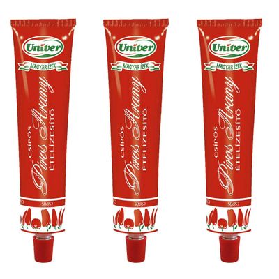 3pcs Authentic Univer Piros Arany Red Gold Hungarian Paprika Paste Csemege 160g