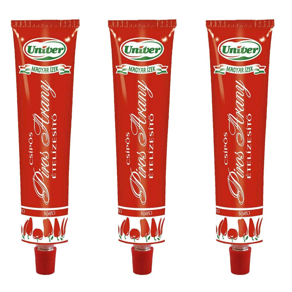 3pcs Authentic Univer Piros Arany Red Gold Hungarian Paprika Paste Csemege 160g