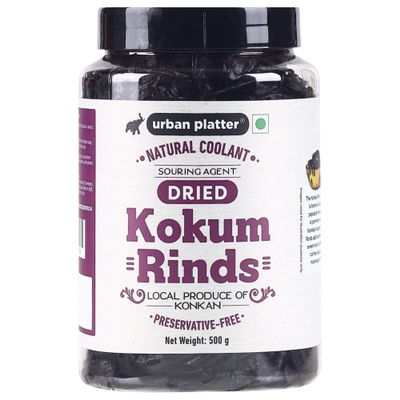 Urban Platter Dried Kokum Rinds | 17.64 Oz (500g) | Natural Souring Agent for Indian Curries, Dal & Refreshing Beverages | Sun-Dried, Preservative-Free & Aromatic | Authentic Kokum Spice
