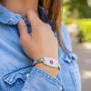 Divoti Olive Stretch Medical Alert Bracelet  Custom Engraved Stainless Steel ID Tag  Hypoallergenic, No Clasp, Slip-On Style  Fits 6.57.5" Wrists  Stylish & Comfortable - SS/Pink view 4