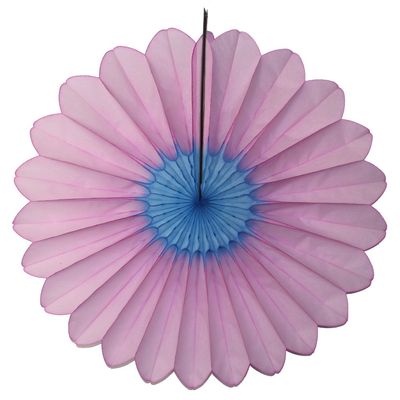 3-Pack 18 Inch Tissue Paper Fanburst Decoration (Pink/Blue)