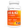 Dr. Berg Vitamin D3 & K2 10,000 IU + MK-7  120 Capsules  Immune, Bone & Heart Support* Supplement w/Magnesium, Zinc, B6  4X Lab-Tested  No Fillers  Non-GMO, cGMP, Formulated in USA view 1