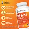 Dr. Berg Vitamin D3 & K2 10,000 IU + MK-7  120 Capsules  Immune, Bone & Heart Support* Supplement w/Magnesium, Zinc, B6  4X Lab-Tested  No Fillers  Non-GMO, cGMP, Formulated in USA view 3