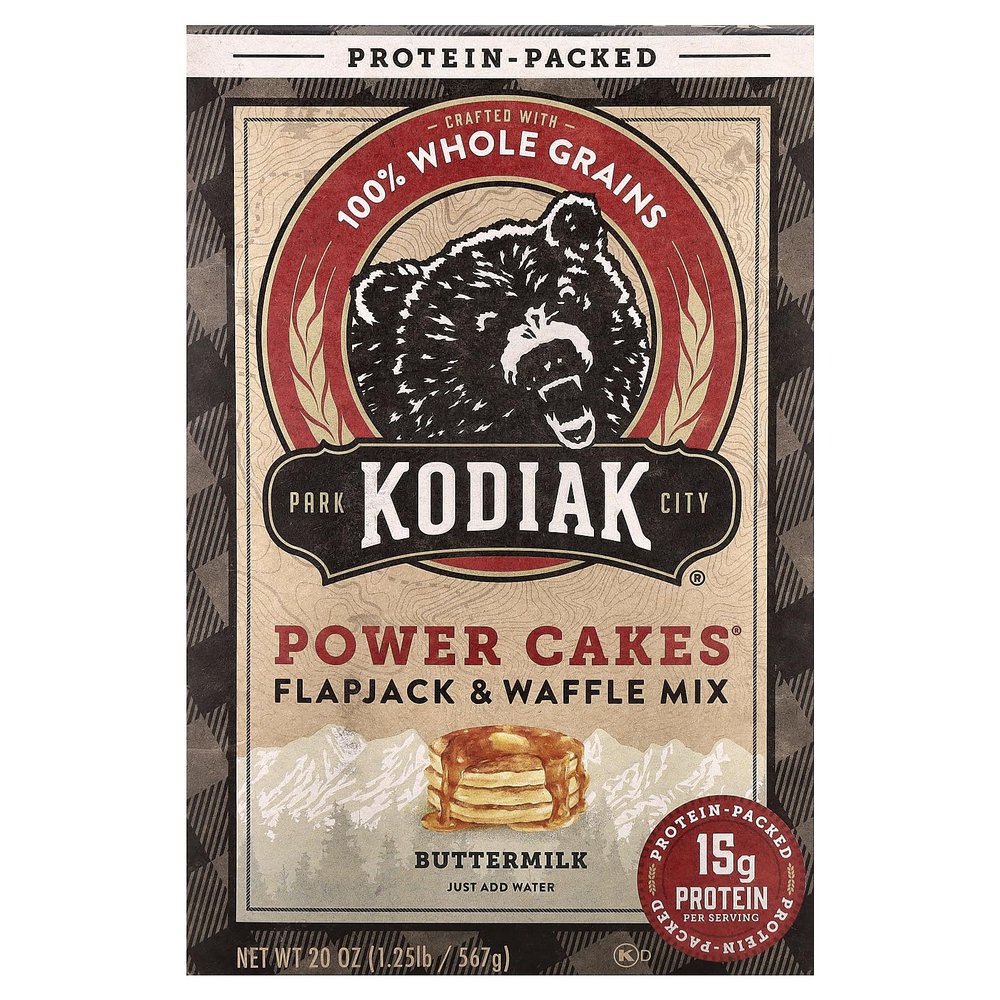 Kodiak, Power Cakes Flapjack and Waffle Mix, 20 Ounce