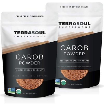 Terrasoul Superfoods Organic Carob Powder, 2 Lbs (2 Pack) - Cocoa Powder Alternative | High in Fiber