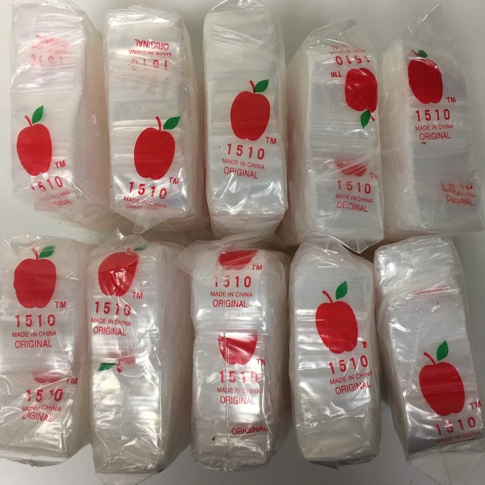 10000 PACK APPLE BRAND 2mil CLEAR BAGS 10,000 baggies resealable plastic (1510)