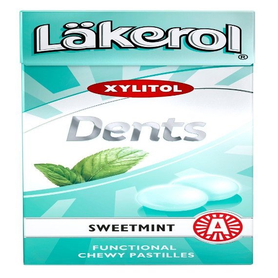 24 Boxes x 36g of Lkerol Dents Sweetmint - Original - Swedish - Sugar Free - Xylitol - Pastilles - Lozenges - Dragees - Drops - Candies - Sweets