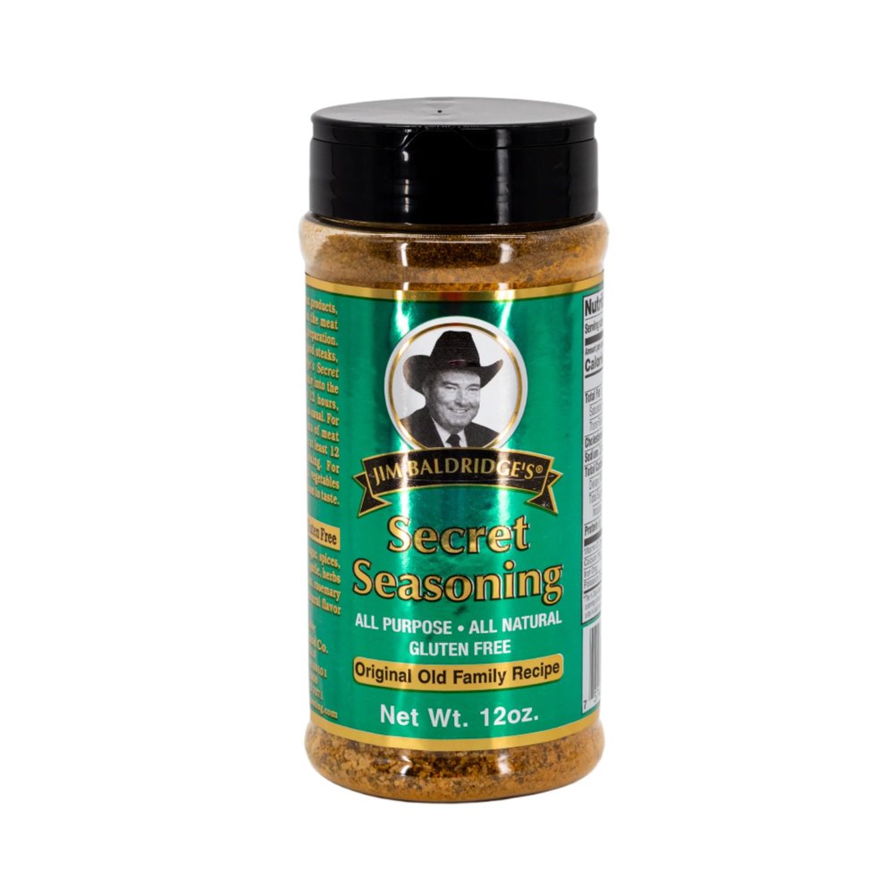 All Purpose Seasoning - Jim Baldridge Secret Seasoning 12 Oz Bottle - 12 Pack - All Natural - Gluten & MSG Free - Made in Nebraska USA - Unique Spice Blend - Gourmet Herbs & Spice Blend