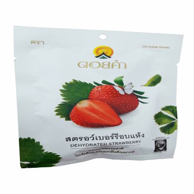 5 Packs of Dehydrated Strawberry, Made From Real Strawberry, Delicious Snack From Doi Kham Brand, Royal Project Product from Thailand. Natural Color and Flavor Added. (25 g/ pack)
