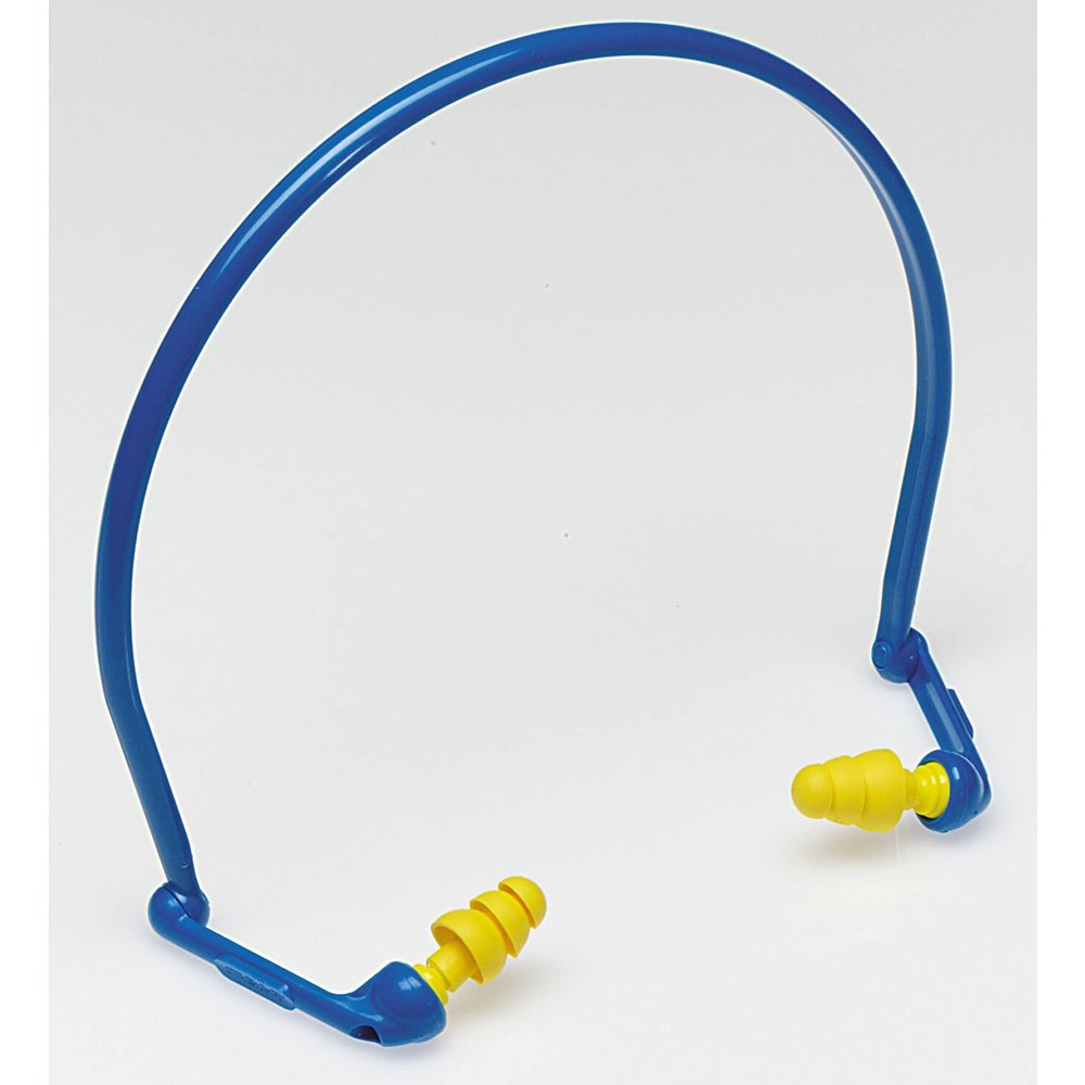 3M E-A-Rflex Hearing Protector with UltraFit 50020 350-1100 Protector, 6.63" Height, 8.75" Length, 2.5" Width, ABS/Elastomeric Polymer, One Size Fits Most, Blue/Yellow (Pack of 10)