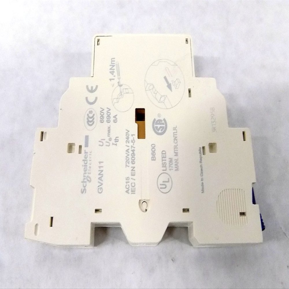 GVAN11 INSTANTANEOUS AUXILIARY CONTACT - MANUAL STARTER AUX CONTACT 575VAC 5AMP I