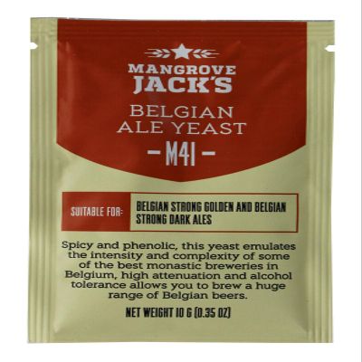 5-Pack Mangrove Jack's M41 Belgian Ale Craft Series Yeast, 10g Sachets.