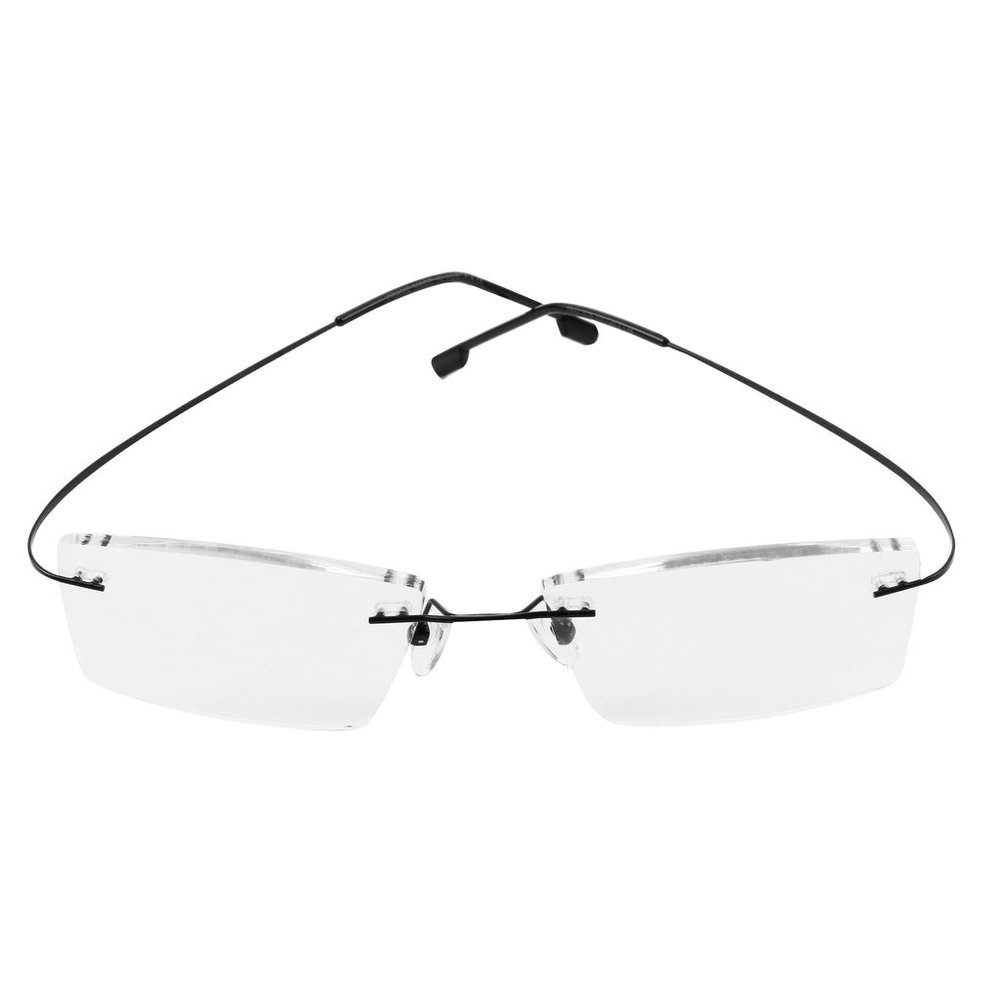 Jcerki Bi Tao Super Light Silver Reading Glasses 4.00 Men Women Fashion Rimless Reading Eyeglasses