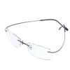 Jcerki Bi Tao Super Light Silver Reading Glasses 4.00 Men Women Fashion Rimless Reading Eyeglasses view 2