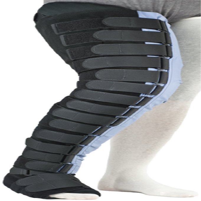 30-40 mmHg Medafit Thigh High Non-Elastic Compression W/Boot; Med Max Reg; Left; Black SIGVARIS