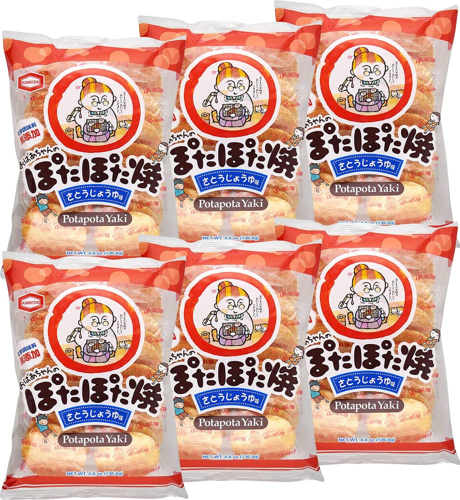Kameda Pota Pota Yaki Rice Crackers 22pcs 4.8oz (6 Pack)