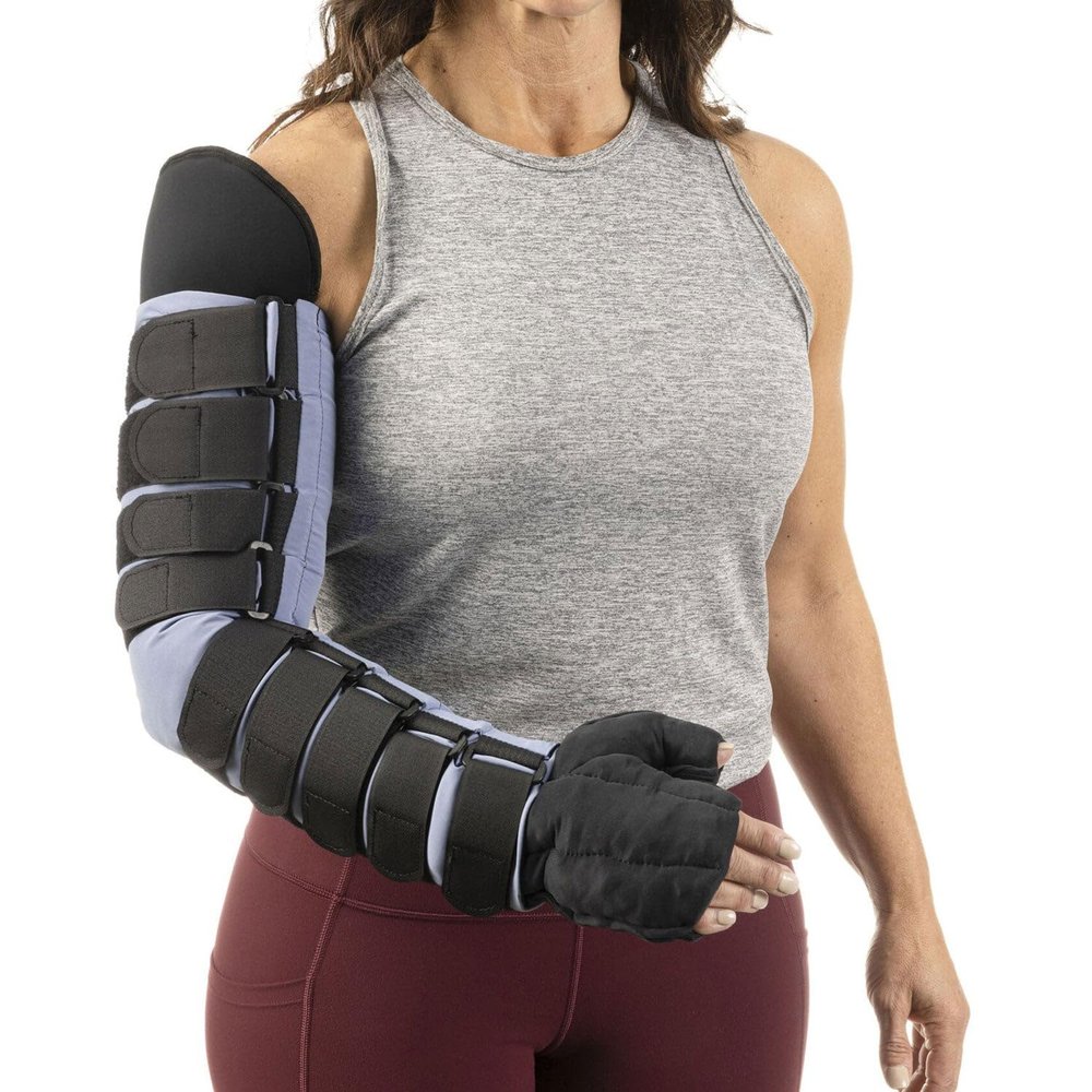 30-40 mmHg Medafit Firm Arm Sleeve W/Straps and Medahand; Lg Reg; Right; Black SIGVARIS